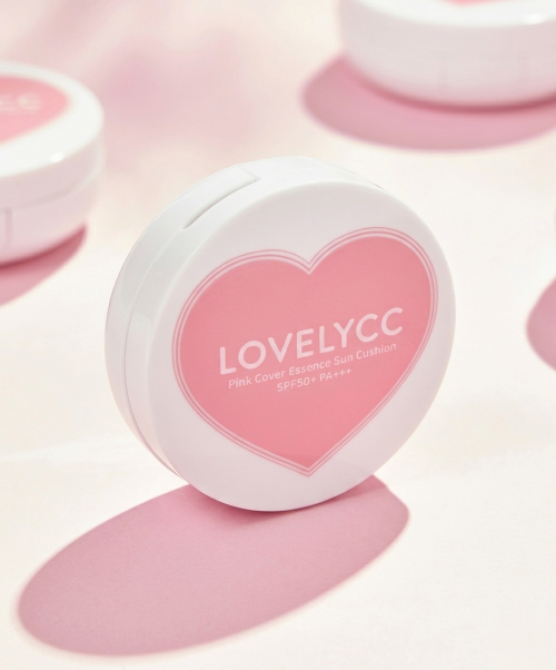 LOVELYCC LOVELYCC Pink Tone Up Cover Essence Sun Cushion 15g SPF50+