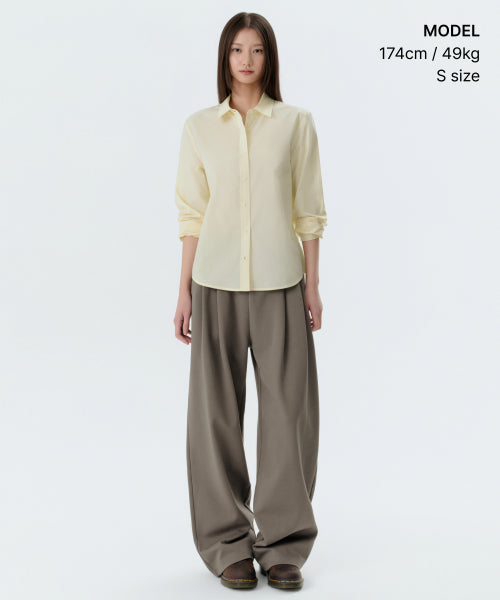 MUSINSA STANDARD WOMAN MUSINSA STANDARD WOMAN Shirt Regular Washed Poplin