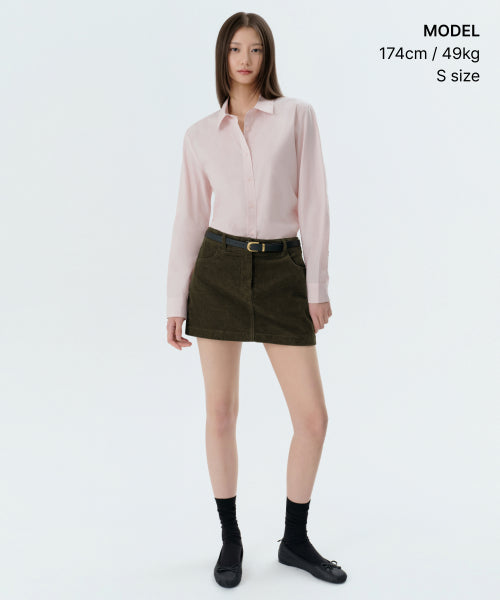 MUSINSA STANDARD WOMAN MUSINSA STANDARD WOMAN Shirt Regular Washed Poplin Pale Pink