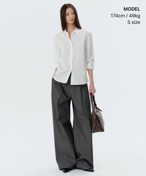 MUSINSA STANDARD WOMAN MUSINSA STANDARD WOMAN Shirt Regular Washed Poplin