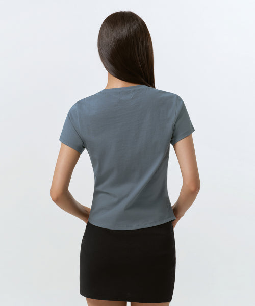MUSINSA STANDARD WOMAN MUSINSA STANDARD WOMAN T-Shirt Peacock Blue