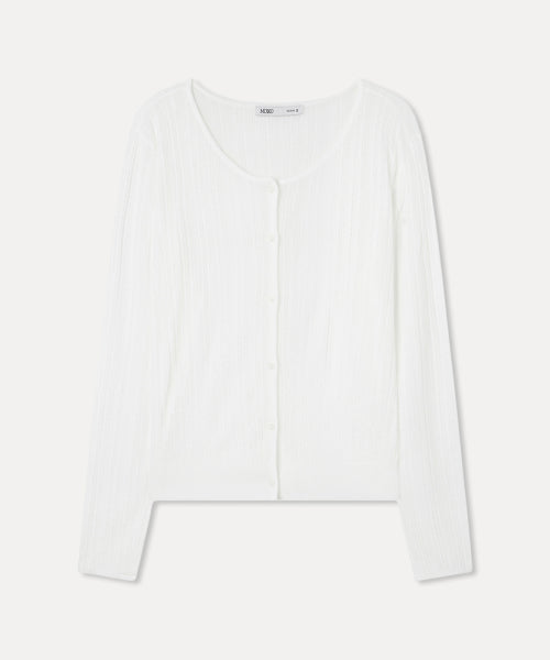 MIXXO MIXXO Crochet See-Through Long Sleeve Cardigan (C)