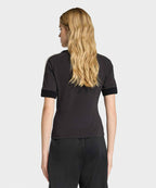 ADIDAS ADIDAS Cali Knit Crochet Detail T-Shirt - Black