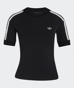 ADIDAS ADIDAS Cali Knit Crochet Detail T-Shirt - Black