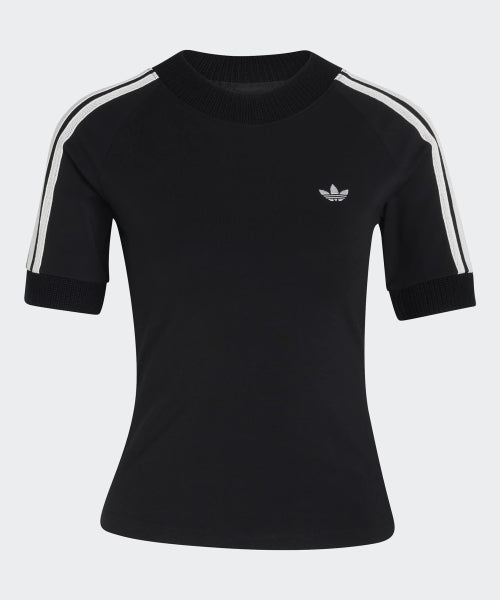 ADIDAS ADIDAS Cali Knit Crochet Detail T-Shirt - Black