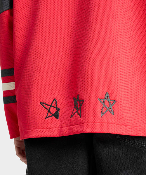 ADIDAS ADIDAS Hockey Long Sleeve Jersey - Ruby