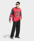 ADIDAS ADIDAS Hockey Long Sleeve Jersey - Ruby