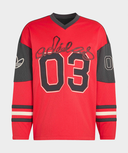 ADIDAS ADIDAS Hockey Long Sleeve Jersey - Ruby