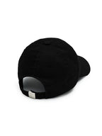 MATIN KIM MATIN KIM ROUGH CUT APPLIQUE BALL CAP IN BLACK
