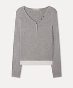 MIXXO MIXXO T-Shirt Button-up Layered