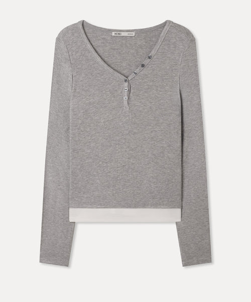 MIXXO MIXXO T-Shirt Button-up Layered