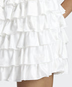 ADIDAS ADIDAS Lace Ruffle Mini Skirt - White