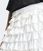 ADIDAS ADIDAS Lace Ruffle Mini Skirt - White