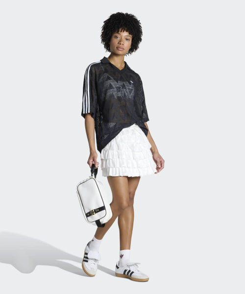 ADIDAS ADIDAS Lace Ruffle Mini Skirt - White