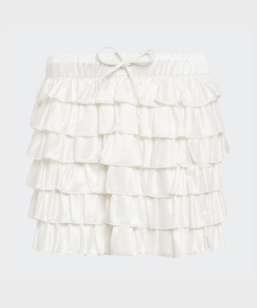 ADIDAS ADIDAS Lace Ruffle Mini Skirt - White
