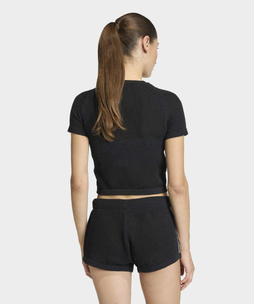ADIDAS ADIDAS Knit Crochet Cali T-Shirt - Black