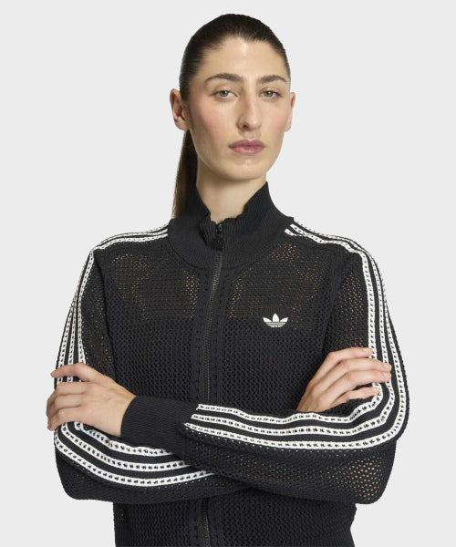ADIDAS ADIDAS Knitwear Track Top - Black