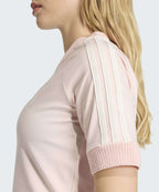ADIDAS ADIDAS Cali Knit Crochet Detail T-Shirt - Sandy Pink