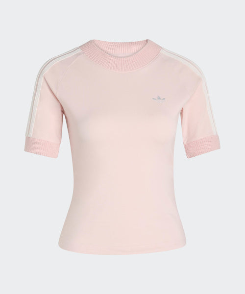 ADIDAS ADIDAS Cali Knit Crochet Detail T-Shirt - Sandy Pink