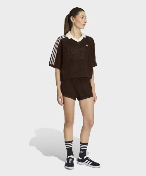 ADIDAS ADIDAS Knit Crochet Polo - Aura Coffee