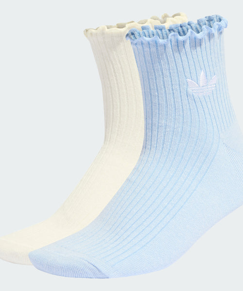 ADIDAS ADIDAS Ruffle Quarter Socks Size