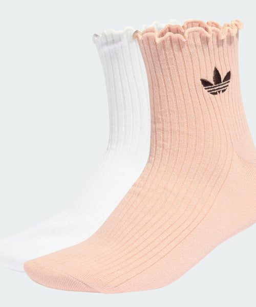 ADIDAS ADIDAS Ruffle Quarter Socks Size