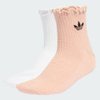 ADIDAS ADIDAS Ruffle Quarter Socks Size