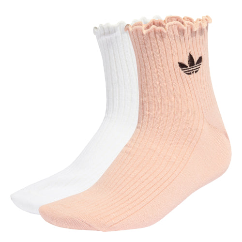 ADIDAS ADIDAS Ruffle Quarter Socks Size