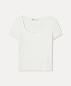 MIXXO MIXXO Knitwear Pointel Lace Short Sleeve