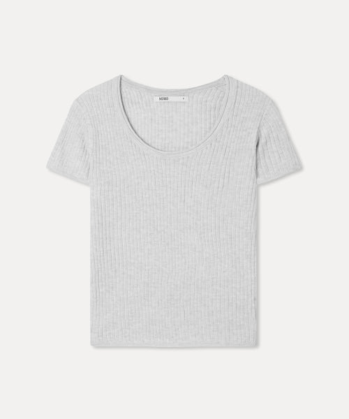 MIXXO MIXXO Scoop Neck See-Through Knitwear (C, S)