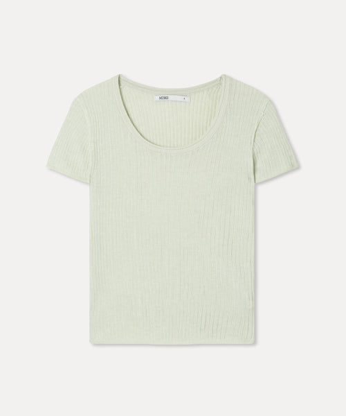 MIXXO MIXXO Scoop Neck See-Through Knitwear (C, S)