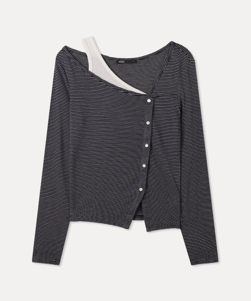 MIXXO MIXXO T-Shirt Unbald Striped Long Sleeve
