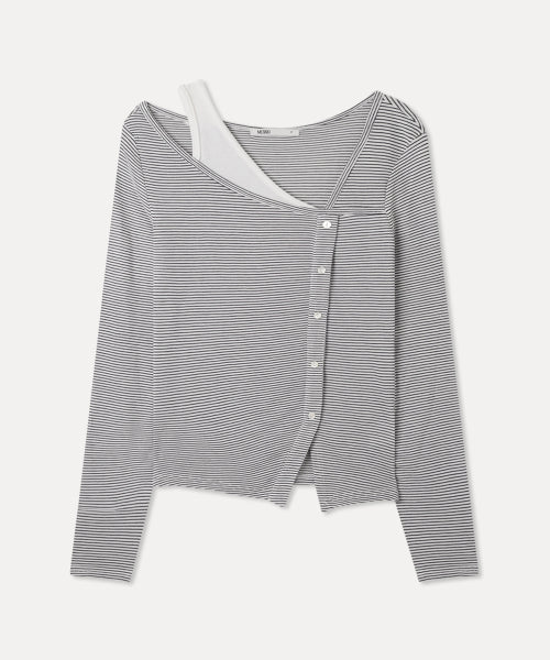 MIXXO MIXXO T-Shirt Unbald Striped Long Sleeve