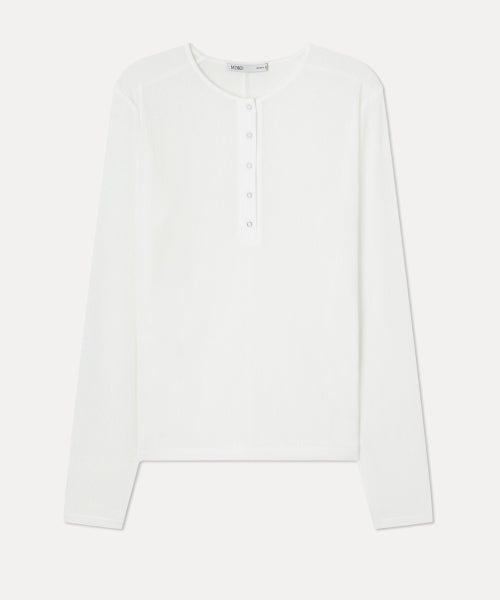 MIXXO MIXXO T-Shirt See-through Button-Up Long Sleeve