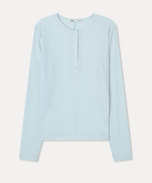 MIXXO MIXXO T-Shirt See-through Button-Up Long Sleeve