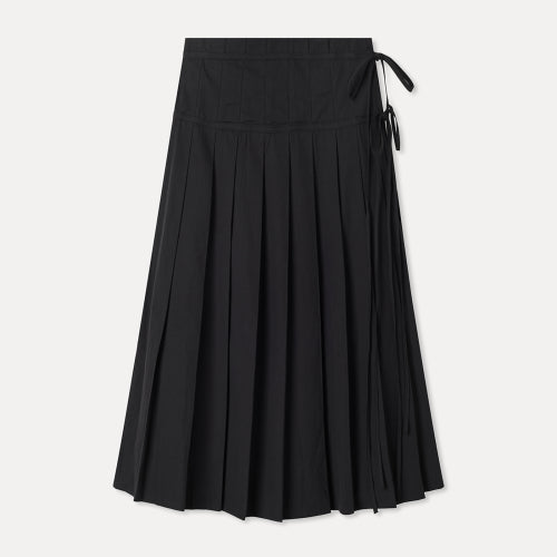 MIXXO MIXXO Cotton Pleated Midi Skirt C/S