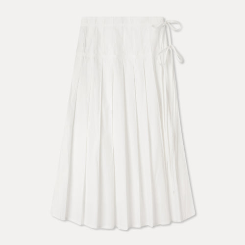 MIXXO MIXXO Cotton Pleated Midi Skirt C/S