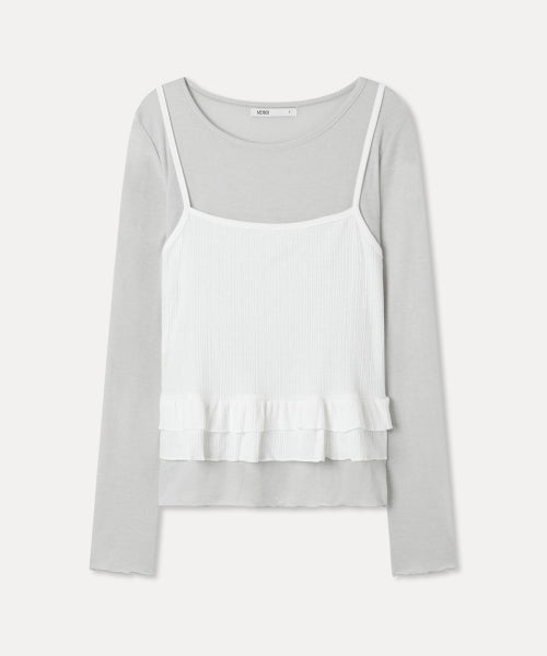MIXXO MIXXO T-Shirt Frill Layered Long Sleeve