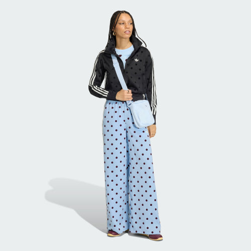 ADIDAS ADIDAS Satin Polka Dot Wide Leg Pants - Size