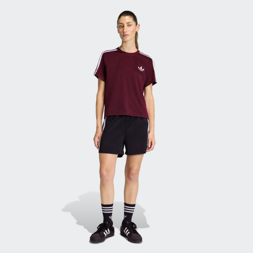ADIDAS ADIDAS T-Shirt Maroon:White - Size
