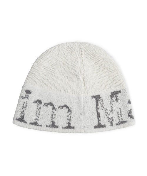 MATIN KIM MATIN KIM Cracked Logo Light Bucket Beanie