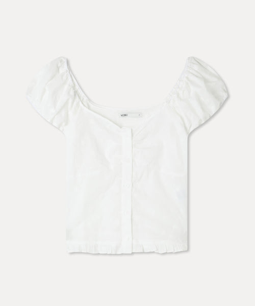 MIXXO MIXXO Eyelet Flee Blouse - C