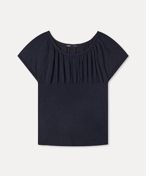 MIXXO MIXXO Cap Sleeve Shirring Knitwear