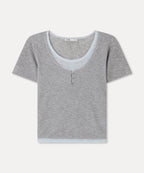 MIXXO MIXXO Layered Short Sleeve Knit - Size C