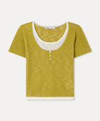 MIXXO MIXXO Layered Short Sleeve Knit - Size C