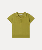 MIXXO MIXXO Knitwear Open Collar Button Short Sleeve
