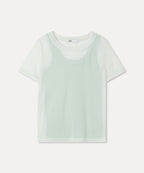 MIXXO MIXXO T-Shirt Mesh Layered Short Sleeve (C)