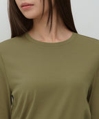 MUSINSA STANDARD WOMAN MUSINSA STANDARD WOMAN T-Shirt Flexible Crew Neck [Sage]