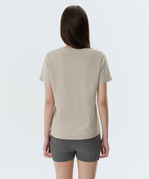 MUSINSA STANDARD WOMAN MUSINSA STANDARD WOMAN T-Shirt Greyish Beige