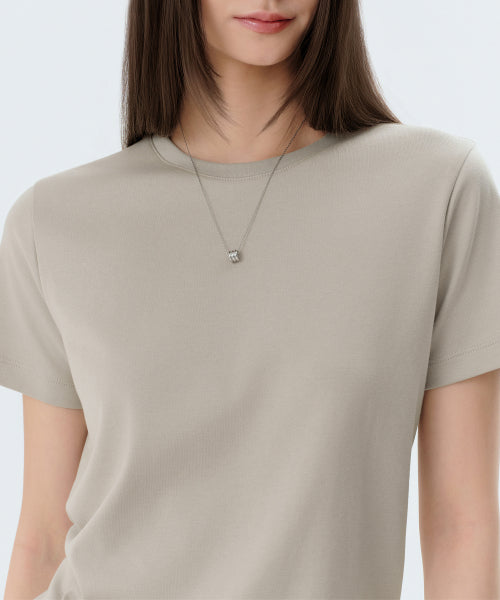 MUSINSA STANDARD WOMAN MUSINSA STANDARD WOMAN T-Shirt Greyish Beige